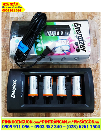 Energizer CHFC _Bộ sạc 4viên pin trung C 1.2v -Kèm sẳn 4 Pin sạc Camelion NH-C2500BP2 (C2500mAh-1.2v)